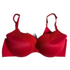 Victoria’s Secret‎ Cherry Red Lined Demi Push-Up Bra Size 36D